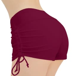 Women Swimsuit Panties Swimwear Beach Shorts High Waist Sides Adjustable Drawstring Stretch Sports Bathing Suit Tankini Bottoms