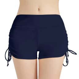 Women Swimsuit Panties Swimwear Beach Shorts High Waist Sides Adjustable Drawstring Stretch Sports Bathing Suit Tankini Bottoms
