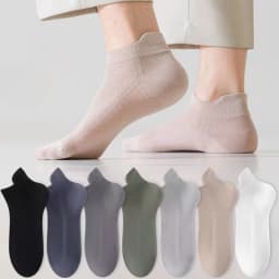 6/12 Pairs Mesh Men Summer Socks Fashionable Breathable With Ear Flaps Anti Foaming Design They Soft Comfortable Casual Socks