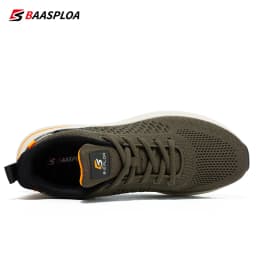Baasploa New Running Shoes Men's Casual Lightweight Designer Mesh Sneakers Male Outdoor Breathable Lace-Up Sports Walking Shoes