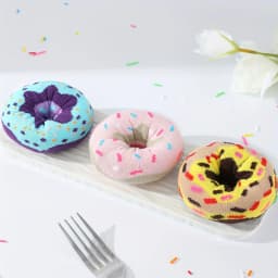3 pairs of stylish, unique and interesting colorful donut pattern gift socks for men and women for all seasons