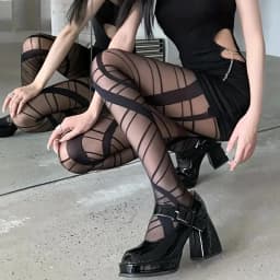 Sexy Black Houndstooth Stockings Lingeries For Women Tights High NightClub Party Gift Women Pantyhose