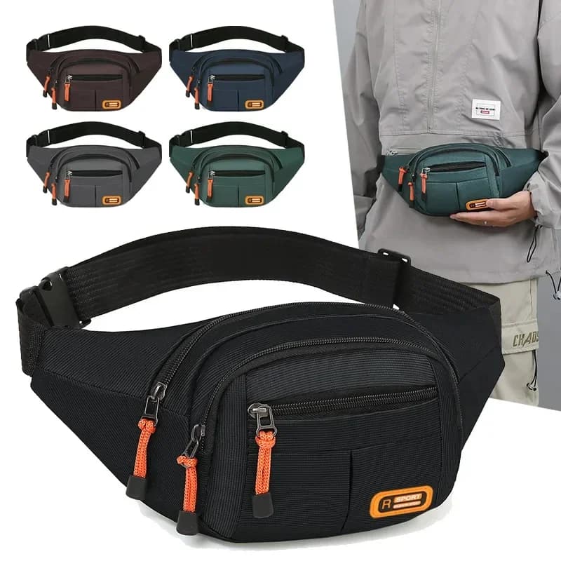 Oxford Waterproof Mobile Waist Bag for Men Women Multifunctional Large Capacity Fanny Pack Wear-resistant Riñoneras Para Hombre