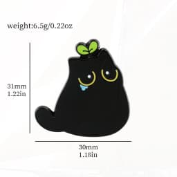 Enamel Pin Fashion Creative Animal Badge Pins Jewelry Children's Gift punk Style Small Cartoon Cute Black Cat Shape Metal