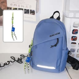 Crossbody Bag Men's Single Shoulder Small Backpack Chest Bag Women's Cycling Sports Mountain Climbing Boys Tablet Lightweight Mo