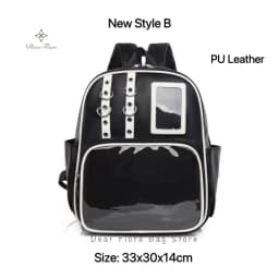 Y2K Cute Mini Backpack Women Kawaii Ita Bag Sweet Girl Transparent Rucksack DIY Personality Display Knapsack Lolita Shoulder Bag
