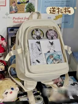 Y2K Cute Mini Backpack Women Kawaii Ita Bag Sweet Girl Transparent Rucksack DIY Personality Display Knapsack Lolita Shoulder Bag