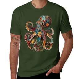Full color octopus T-Shirt quick drying korean fashion summer tops Aesthetic clothing funny t shirts for men