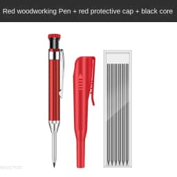 2.8mm Solid Carpenter Deep Hole Maker Construction Pencils with Built in Sharpener for Woodworking Drafting Architect Tool