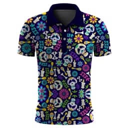 Funny Skull 3D Print Short Sleeve Polo Shirts For Men Clothes Casual Mexico Lucky Skeleton Graphic Lapel POLO Shirt Button Tops