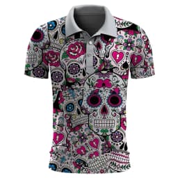 Funny Skull 3D Print Short Sleeve Polo Shirts For Men Clothes Casual Mexico Lucky Skeleton Graphic Lapel POLO Shirt Button Tops