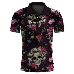 Funny Skull 3D Print Short Sleeve Polo Shirts For Men Clothes Casual Mexico Lucky Skeleton Graphic Lapel POLO Shirt Button Tops