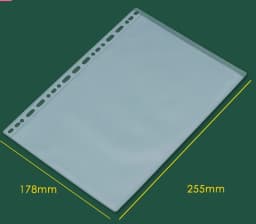 A 5A6 A7 B5 A4 Binder Zipper Folders For 6-Ring Notebook Binder Transparent Loose Leaf Document Filing Bags