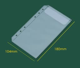 A 5A6 A7 B5 A4 Binder Zipper Folders For 6-Ring Notebook Binder Transparent Loose Leaf Document Filing Bags