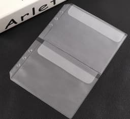 A 5A6 A7 B5 A4 Binder Zipper Folders For 6-Ring Notebook Binder Transparent Loose Leaf Document Filing Bags