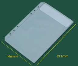 A 5A6 A7 B5 A4 Binder Zipper Folders For 6-Ring Notebook Binder Transparent Loose Leaf Document Filing Bags