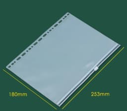 A 5A6 A7 B5 A4 Binder Zipper Folders For 6-Ring Notebook Binder Transparent Loose Leaf Document Filing Bags
