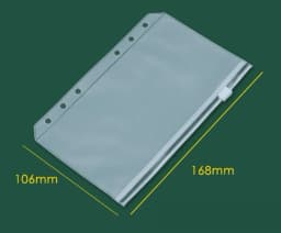 A 5A6 A7 B5 A4 Binder Zipper Folders For 6-Ring Notebook Binder Transparent Loose Leaf Document Filing Bags