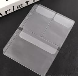A 5A6 A7 B5 A4 Binder Zipper Folders For 6-Ring Notebook Binder Transparent Loose Leaf Document Filing Bags