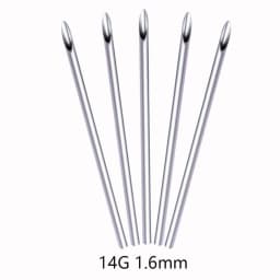 1/3/5Pcs Disposable Body Piercing Needles Medical Needle for Navel Nipple Lip Navel Ring Kit Surgical Steel Tool