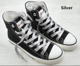 1 cm Width Colorful Lurex Shoelaces Trendy Bright Colorful Fall Winter Shoelaces Sneaker White Casual Sports Leather Shoes Laces