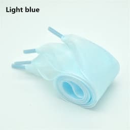 4cm Widened Transparent Chiffon Yarn Shoelaces Flat Silk Big Bow Wide Laces Trend Beauty White Casual Shoes Laces Dropship