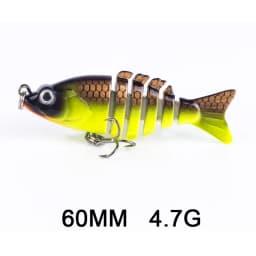 Hanlin 5/6/7/8/10cm Mini Multi Jointed Swimbait Fishing Lure Flexible Fish Bait Bionic Crankbait Sinking Pesca Pike Bass Tackle