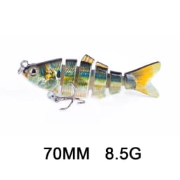 Hanlin 5/6/7/8/10cm Mini Multi Jointed Swimbait Fishing Lure Flexible Fish Bait Bionic Crankbait Sinking Pesca Pike Bass Tackle
