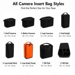 Waterproof DSLR Camera Inserts Bag Portable Inner Partition Padded Protector Bag Super Thick Drop-Proof Liner Inserts Handbag
