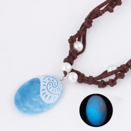 New 2026 Blue Stone Luminous Pendant Necklaces Polynesia Ocean Princess Moana Rope Chain Necklace Women Female Fashion Jewelry