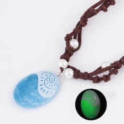 New 2026 Blue Stone Luminous Pendant Necklaces Polynesia Ocean Princess Moana Rope Chain Necklace Women Female Fashion Jewelry