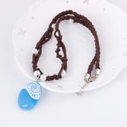 New 2026 Blue Stone Luminous Pendant Necklaces Polynesia Ocean Princess Moana Rope Chain Necklace Women Female Fashion Jewelry