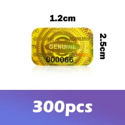 300/600pcs 2.5x1.5cm Security Seal Tamper Proof Stickers Holographic Warranty Void Laser Label with Serial Number Adhesive Label