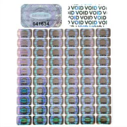 300/600pcs 2.5x1.5cm Security Seal Tamper Proof Stickers Holographic Warranty Void Laser Label with Serial Number Adhesive Label