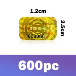 300/600pcs 2.5x1.5cm Security Seal Tamper Proof Stickers Holographic Warranty Void Laser Label with Serial Number Adhesive Label