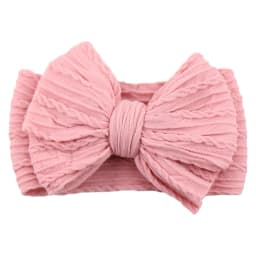 Solid Cable Bow Baby Headband for Child Nylon Layers Headwear Kids Elastic Turban Headwraps Newborn Boys Girls Hair Accessories