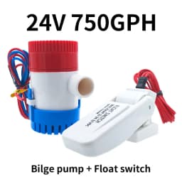Water Pump 12V 24V 1100gph 750gph Bilge Pump Float Switch Used in Boat Seaplane Motor Homes Houseboat Bilge Pump