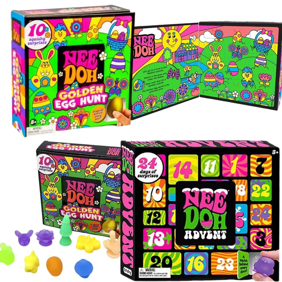 2026 New Golden Egg Treasure Hunt Blind Box Toy With Squishy Surprise Stress Relief Squeeze Kids' Easter Party Toy