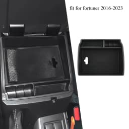 Center Console Organizer For Toyota Hilux Fortuner 2016 - 2024 Car Armrest Storage Box Built-In Non-Slip Mats Tray Pallet Holder
