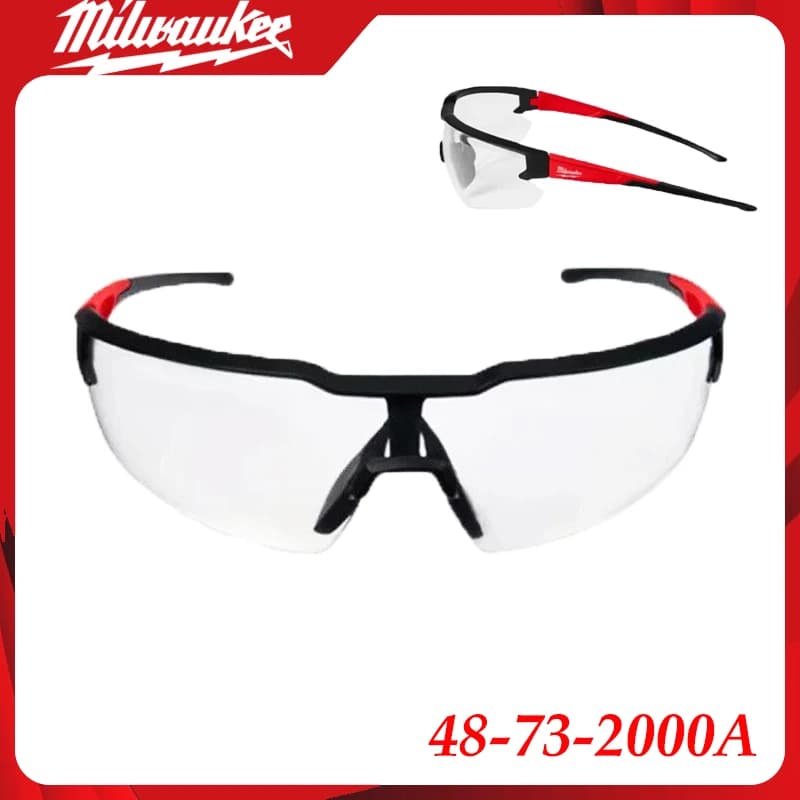 Milwaukee 48-73-2000A Clear Safety Glasses Anti Fog Scratch Resistant Lens Maximum Comfort Protective Glasses Tool Accessories