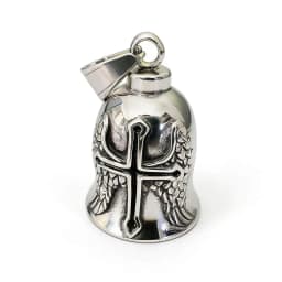 HNSP 316L Stainless Steel Gremlin Bell Biker Guardian Bell for Motorcycle, Luck Protection Pendant Men Gift Box Set