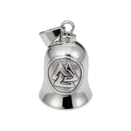 HNSP 316L Stainless Steel Gremlin Bell Biker Guardian Bell for Motorcycle, Luck Protection Pendant Men Gift Box Set