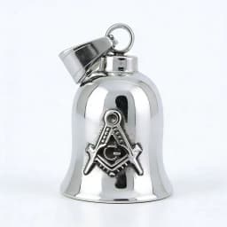 HNSP 316L Stainless Steel Gremlin Bell Biker Guardian Bell for Motorcycle, Luck Protection Pendant Men Gift Box Set