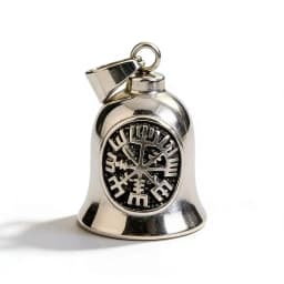 HNSP 316L Stainless Steel Gremlin Bell Biker Guardian Bell for Motorcycle, Luck Protection Pendant Men Gift Box Set