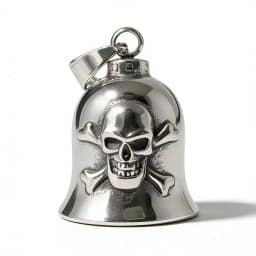 HNSP 316L Stainless Steel Gremlin Bell Biker Guardian Bell for Motorcycle, Luck Protection Pendant Men Gift Box Set