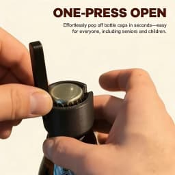 One Handed Push Down Bottle Opener Beer Cap Launcher Ergonomic Wall Mounted Lever Cool Bar Gadget Gift For Men Home Bar