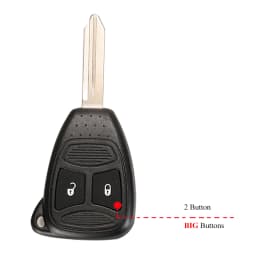 jingyuqin Car Key Shell Case 2/3/4/5/6 Buttons for Chrysler Pacifica Aspen 300 Dodge RAM Caravan Jeep Commander Grand Cherokee