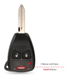 jingyuqin Car Key Shell Case 2/3/4/5/6 Buttons for Chrysler Pacifica Aspen 300 Dodge RAM Caravan Jeep Commander Grand Cherokee