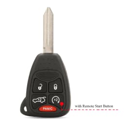 jingyuqin Car Key Shell Case 2/3/4/5/6 Buttons for Chrysler Pacifica Aspen 300 Dodge RAM Caravan Jeep Commander Grand Cherokee