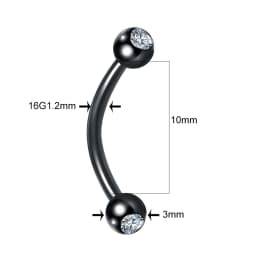 1PC Steel Eyebrow Banana Piercings Curved Barbell Ring Lip Labret Tongue Piercings Daith Helix Earring Piercings Body Jewelry